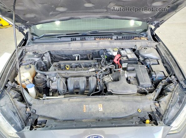 3FA6P0H78JR225510 2018 FORD FUSION Серый Вид задней части салона