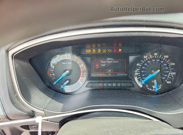 3FA6P0H79GR117289 2016 FORD FUSION Black Instrument cluster view