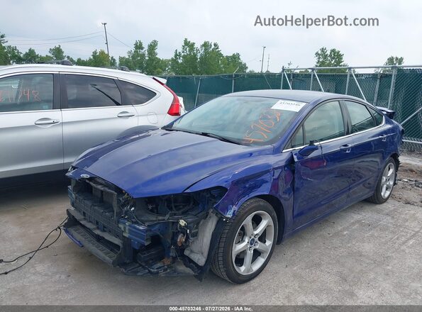 3FA6P0H79GR222950 2016 FORD FUSION Blue წინა მარცხენა ხედი სამი მეოთხედიდან