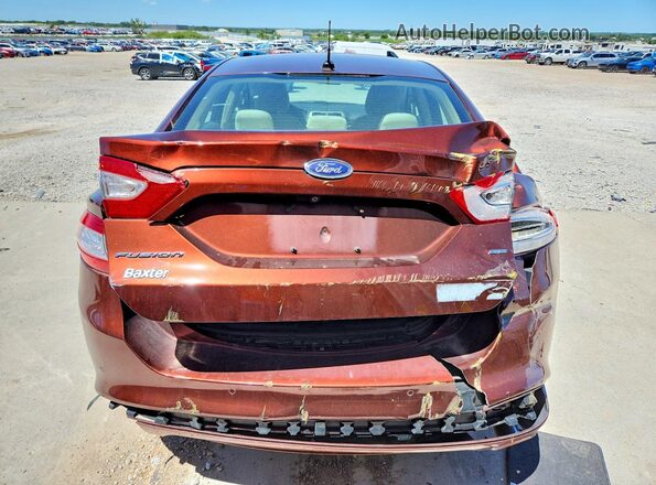 3FA6P0H79GR280119 2016 FORD FUSION Brown Հետևի տեսք