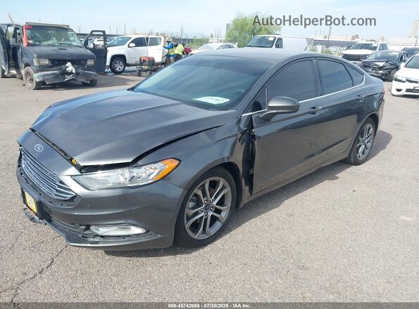3FA6P0H79HR157907 2017 FORD FUSION Серый Передняя левая четверть