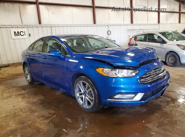 3FA6P0H79HR218169 2017 FORD FUSION Blue Передня права чверть