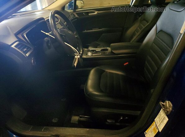 3FA6P0H79HR218169 2017 FORD FUSION Blue Вид салону спереду