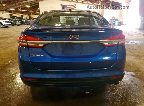 3FA6P0H79HR218169 2017 FORD FUSION Blue Вид ззаду