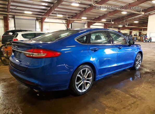 3FA6P0H79HR218169 2017 FORD FUSION Blue Задня права чверть