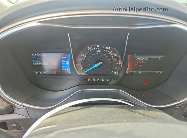 3FA6P0H79HR218169 2017 FORD FUSION Blue Вид щитка приладів