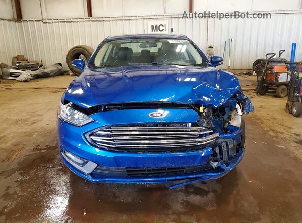 3FA6P0H79HR218169 2017 FORD FUSION Blue Вид спереду