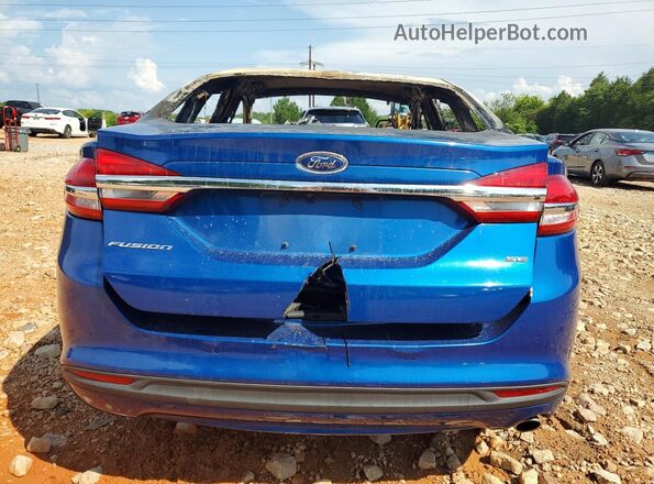 3FA6P0H79HR402964 2017 FORD FUSION Blue Вид ззаду