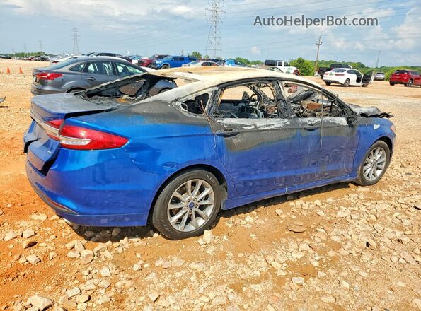 3FA6P0H79HR402964 2017 FORD FUSION Blue Задня права чверть