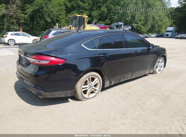 3FA6P0H79JR105845 2018 FORD FUSION Черный Задняя правая четверть