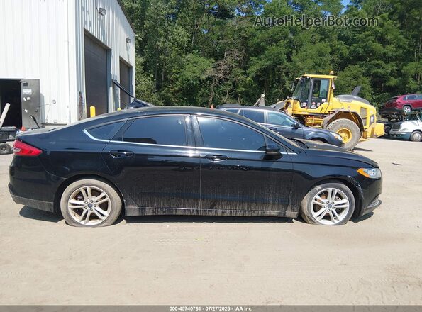 3FA6P0H79JR105845 2018 FORD FUSION Черный Вид задней части салона