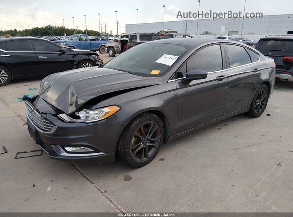 3FA6P0H79JR166709 2018 FORD FUSION Gray Przód lewy
