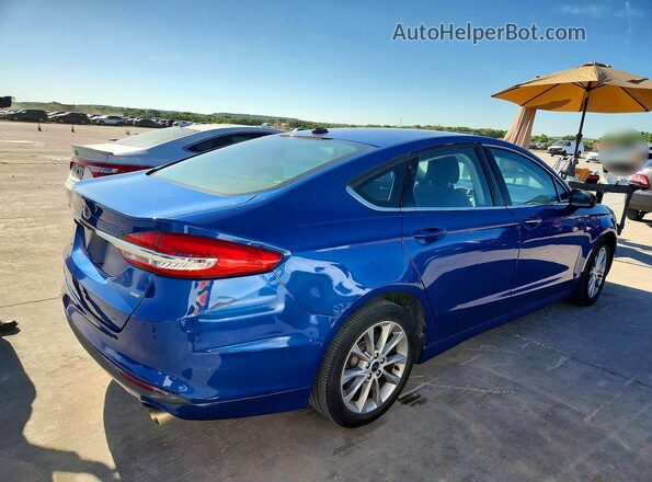 3FA6P0H7XHR201235 2017 FORD FUSION Blue Rear right