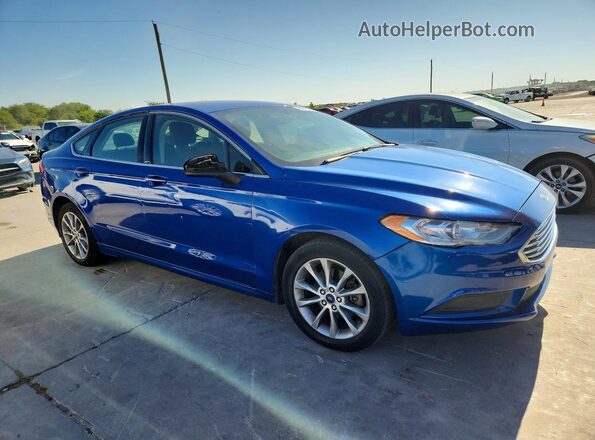 3FA6P0H7XHR201235 2017 FORD FUSION Blue Front right