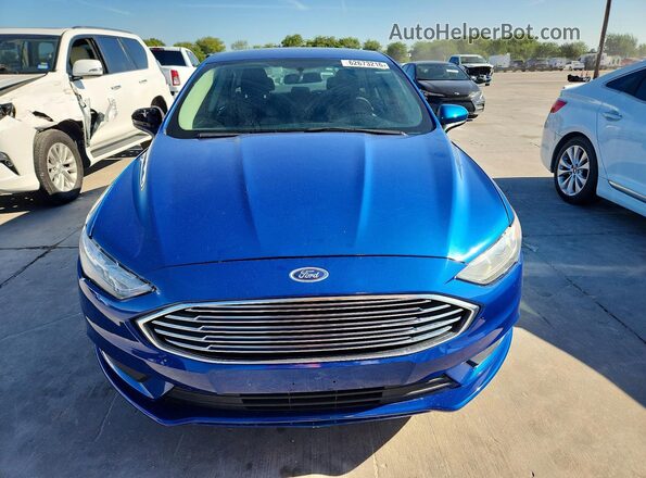 3FA6P0H7XHR201235 2017 FORD FUSION Blue Front view