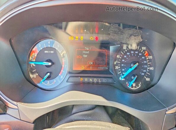 3FA6P0H7XHR201235 2017 FORD FUSION Blue Instrument cluster view