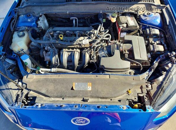 3FA6P0H7XHR201235 2017 FORD FUSION Blue Rear interior view