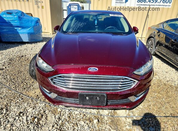 3FA6P0H7XJR110567 2018 FORD FUSION Burgundy წინა ხედი
