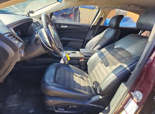 3FA6P0H7XJR110567 2018 FORD FUSION Burgundy წინა სალონის ხედი