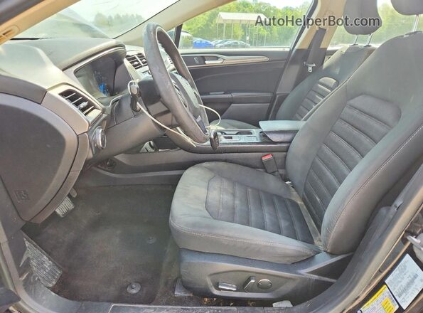 3FA6P0H7XJR129278 2018 FORD FUSION Black Вид салону спереду
