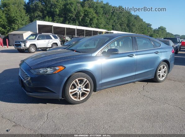 3FA6P0H7XJR277902 2018 FORD FUSION Blue წინა მარცხენა ხედი სამი მეოთხედიდან