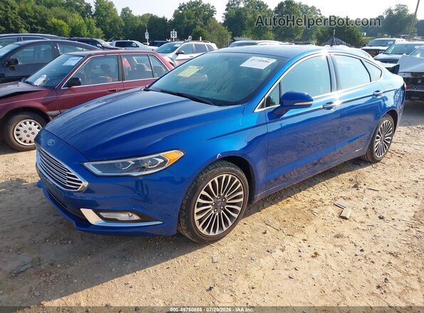 3FA6P0H93HR166247 2017 FORD FUSION Blue Front left