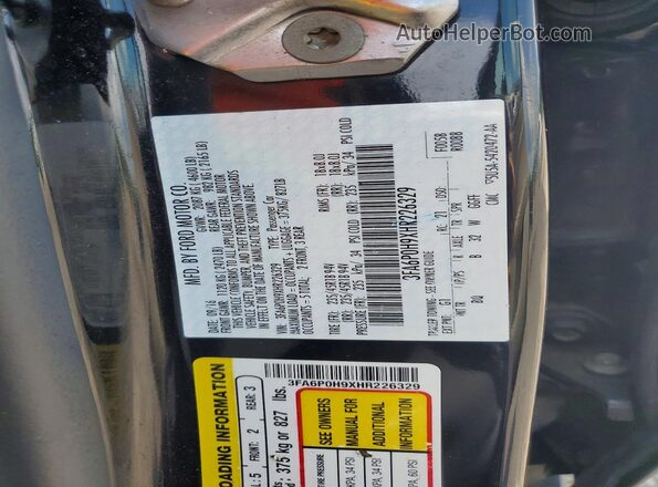 3FA6P0H9XHR226329 2017 FORD FUSION Black Вид підкапотного простору
