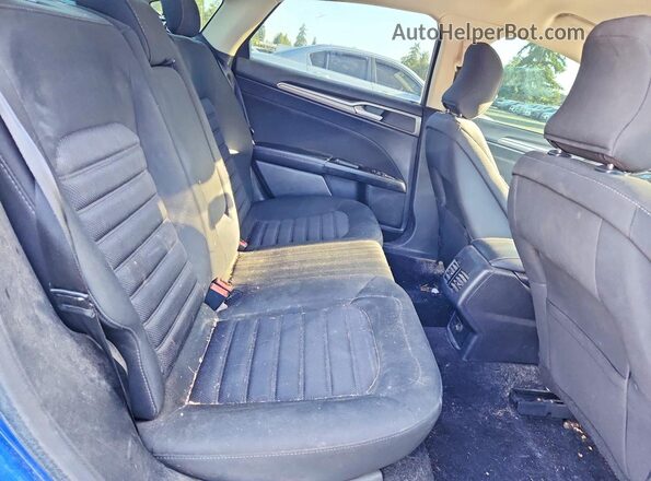 3FA6P0HD0HR128561 2017 FORD FUSION Blue Rear seats view