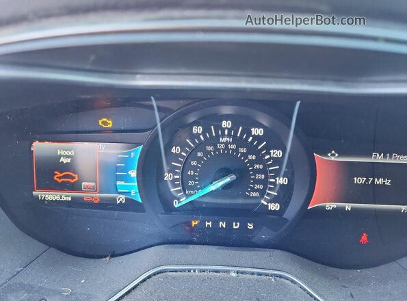 3FA6P0HD0HR128561 2017 FORD FUSION Blue Instrument cluster view