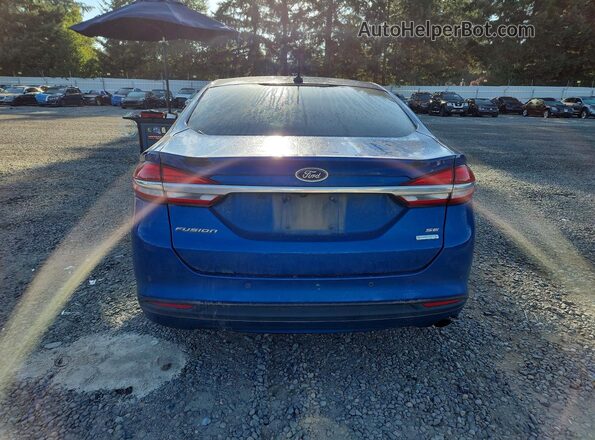 3FA6P0HD0HR128561 2017 FORD FUSION Blue Rear view