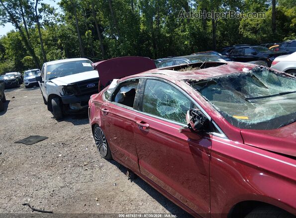 3FA6P0HD0HR194530 2017 FORD FUSION Red Սալոնի հետևի տեսք