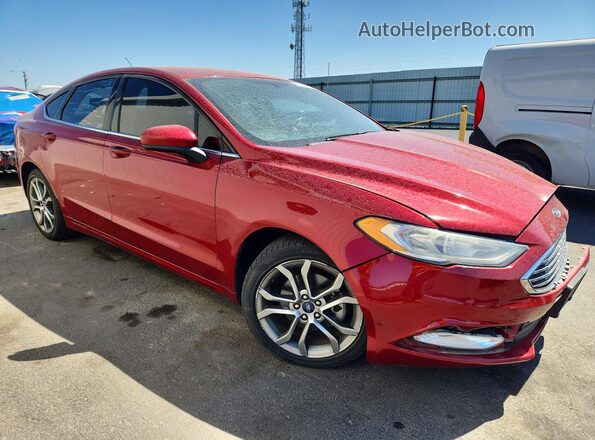 3FA6P0HD0HR222178 2017 FORD FUSION Red Delantero derecho