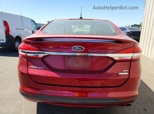3FA6P0HD0HR222178 2017 FORD FUSION Red Vista trasera