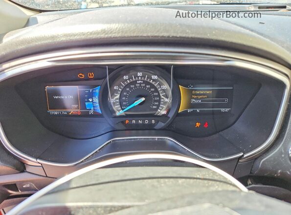 3FA6P0HD0HR222178 2017 FORD FUSION Red Vista del cuadro de instrumentos