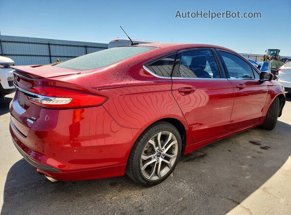 3FA6P0HD0HR222178 2017 FORD FUSION Red Trasero derecho