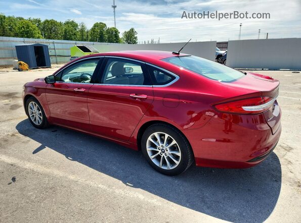 3FA6P0HD0HR241846 2017 FORD FUSION Red Հետևի ձախ