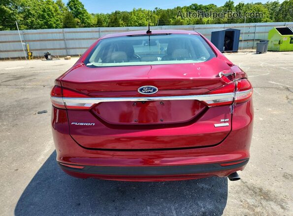 3FA6P0HD0HR241846 2017 FORD FUSION Red Հետևի տեսք