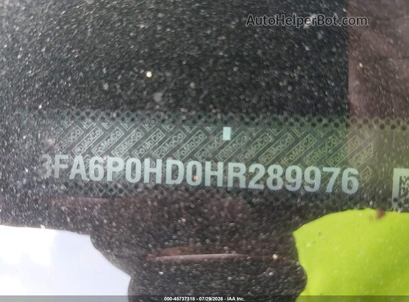 3FA6P0HD0HR289976 2017 FORD FUSION Серый Вид подкапотного пространства