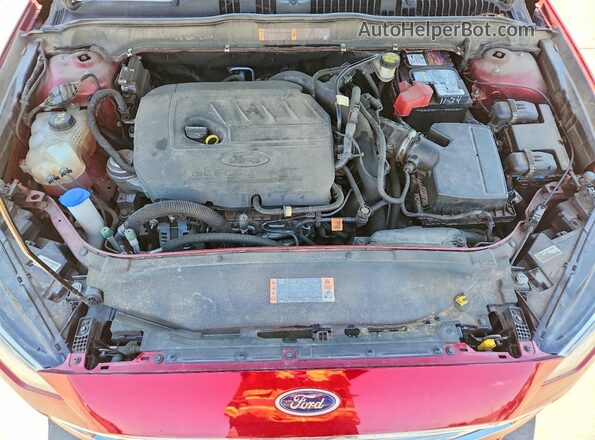 3FA6P0HD0HR310177 2017 FORD FUSION Бордовый Вид задней части салона