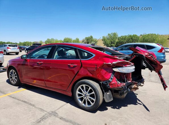 3FA6P0HD0HR310177 2017 FORD FUSION Бордовый Задняя левая четверть
