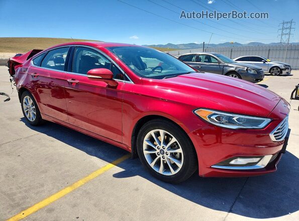 3FA6P0HD0HR310177 2017 FORD FUSION Бордовый Передняя правая четверть
