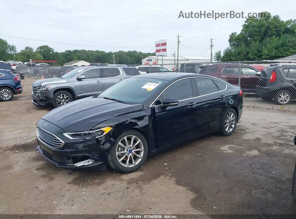 3FA6P0HD0HR415852 2017 FORD FUSION Black Առջևի ձախ երեք քառորդ տեսարան
