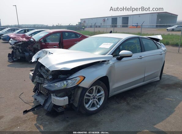 3FA6P0HD0JR154339 2018 FORD FUSION Silver წინა მარცხენა ხედი სამი მეოთხედიდან