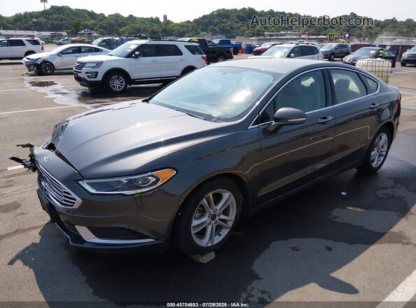 3FA6P0HD0JR182576 2018 FORD FUSION Gray Передня ліва чверть