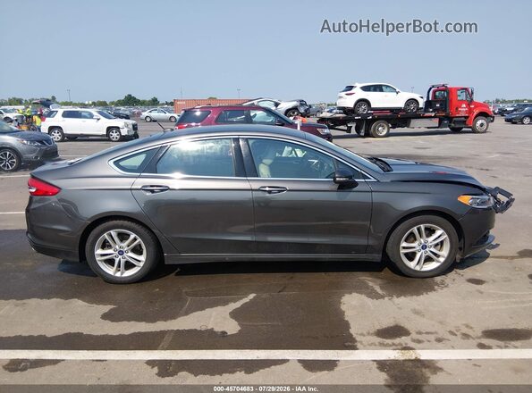 3FA6P0HD0JR182576 2018 FORD FUSION Gray Вид задньої частини салону