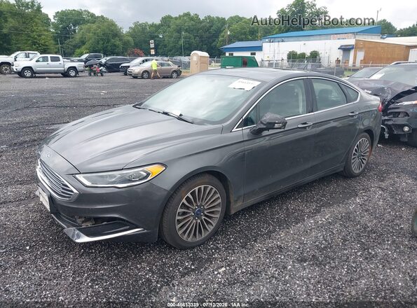 3FA6P0HD0JR184411 2018 FORD FUSION Gray წინა მარცხენა ხედი სამი მეოთხედიდან