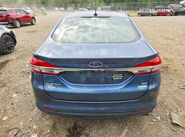 3FA6P0HD0JR189186 2018 FORD FUSION Blue უკანა ხედი