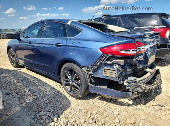3FA6P0HD0JR213535 2018 FORD FUSION Blue Rear left