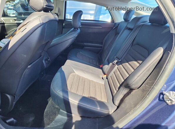 3FA6P0HD0JR213535 2018 FORD FUSION Blue Rear seats view