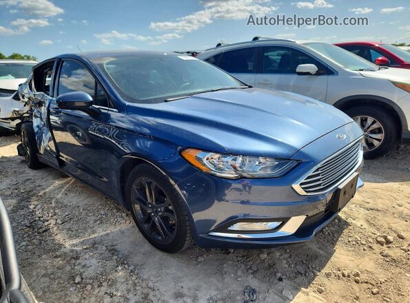 3FA6P0HD0JR213535 2018 FORD FUSION Blue Front right